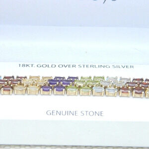 Gold Sterling Gemstone Bracelet